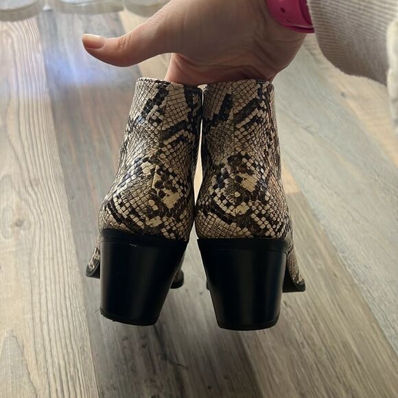 Zara V-Vamp Cowboy Snake Print Ankle Boots Size: 36 - Picture 8 of 14